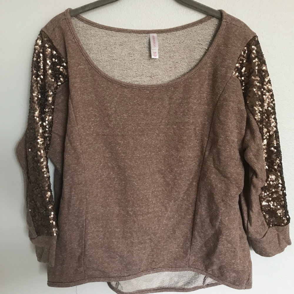 Xhiliration Scoopneck Sequin Sweater